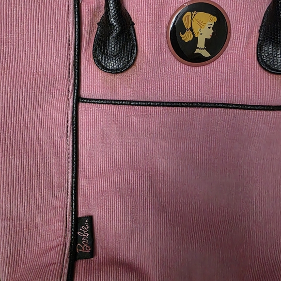 Vintage Barbie Pink Corduroy Purse - Picture 2 of 4